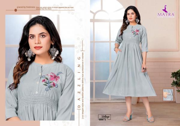 mayra vintage viscose designer exclusive kurti collection